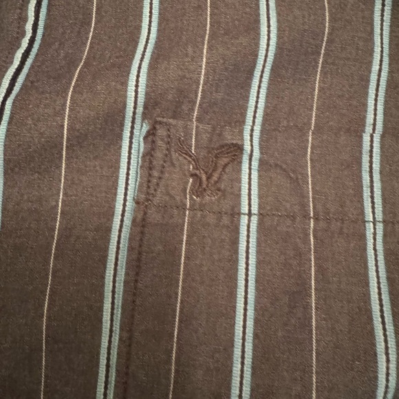 American Eagle Outfitters Men's Blue Striped Shirt Size Extra Large - Picture 7 of 9